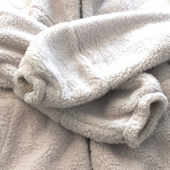 LULULEMON Textured Fleece Full Zip Jacket 6 White Opal - Picture 6 of 10